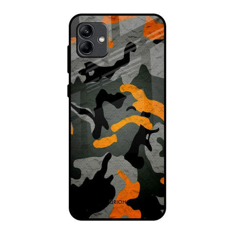 Camouflage Orange Glossy Case For Samsung Galaxy A04