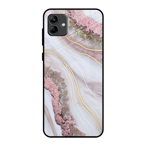 Pink & Gold Gllitter Marble Glossy Case for Samsung Galaxy A04