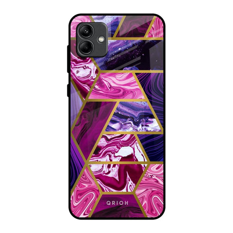 Electroplated Geometric Marble Glossy Case for Samsung Galaxy A04