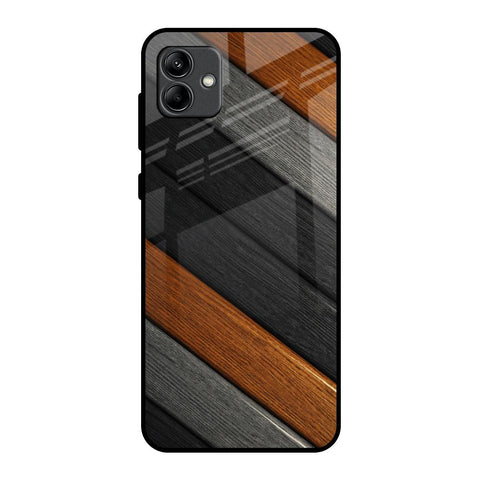 Tri Color Wood Glossy Case for Samsung Galaxy A04