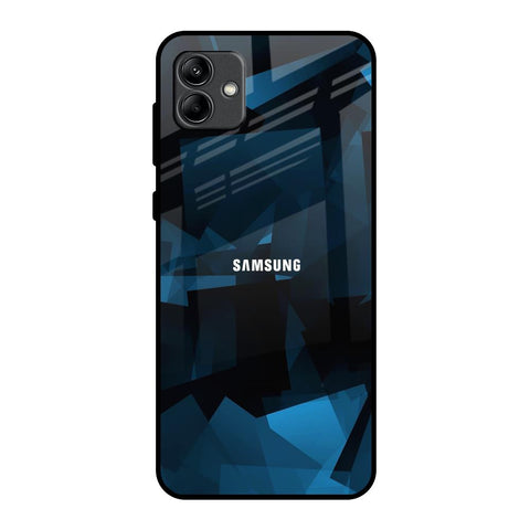 Polygonal Blue Box Glossy Case For Samsung Galaxy A04