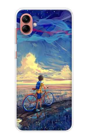 Riding Bicycle to Dreamland Soft Cover for Samsung Galaxy A04