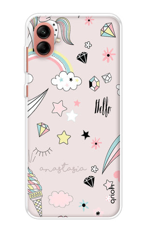 Unicorn Doodle Soft Cover For Samsung Galaxy A04