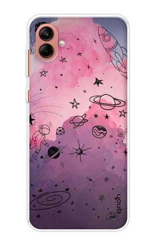 Space Doodles Art Soft Cover For Samsung Galaxy A04