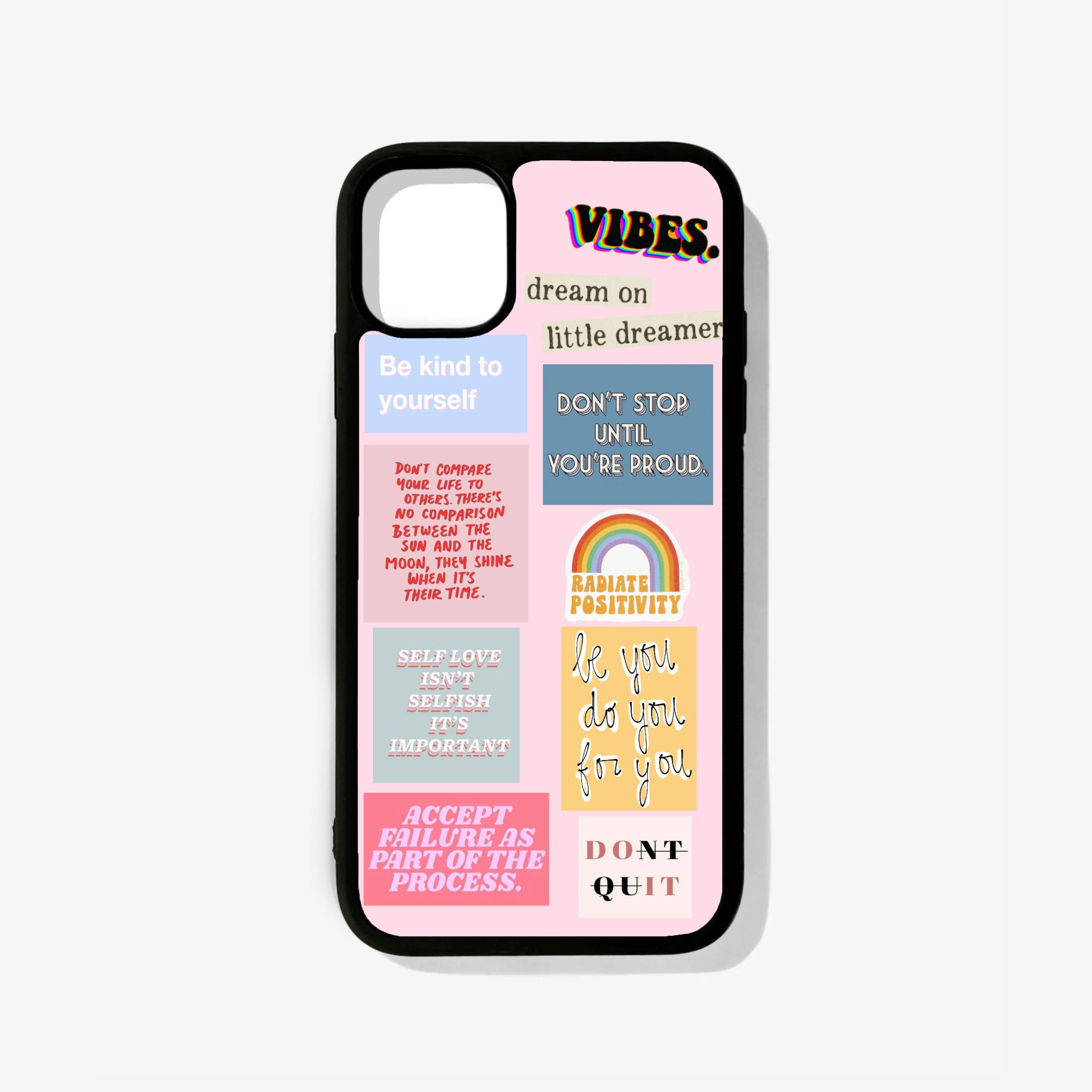 Positive Quote Glass Case - Case On