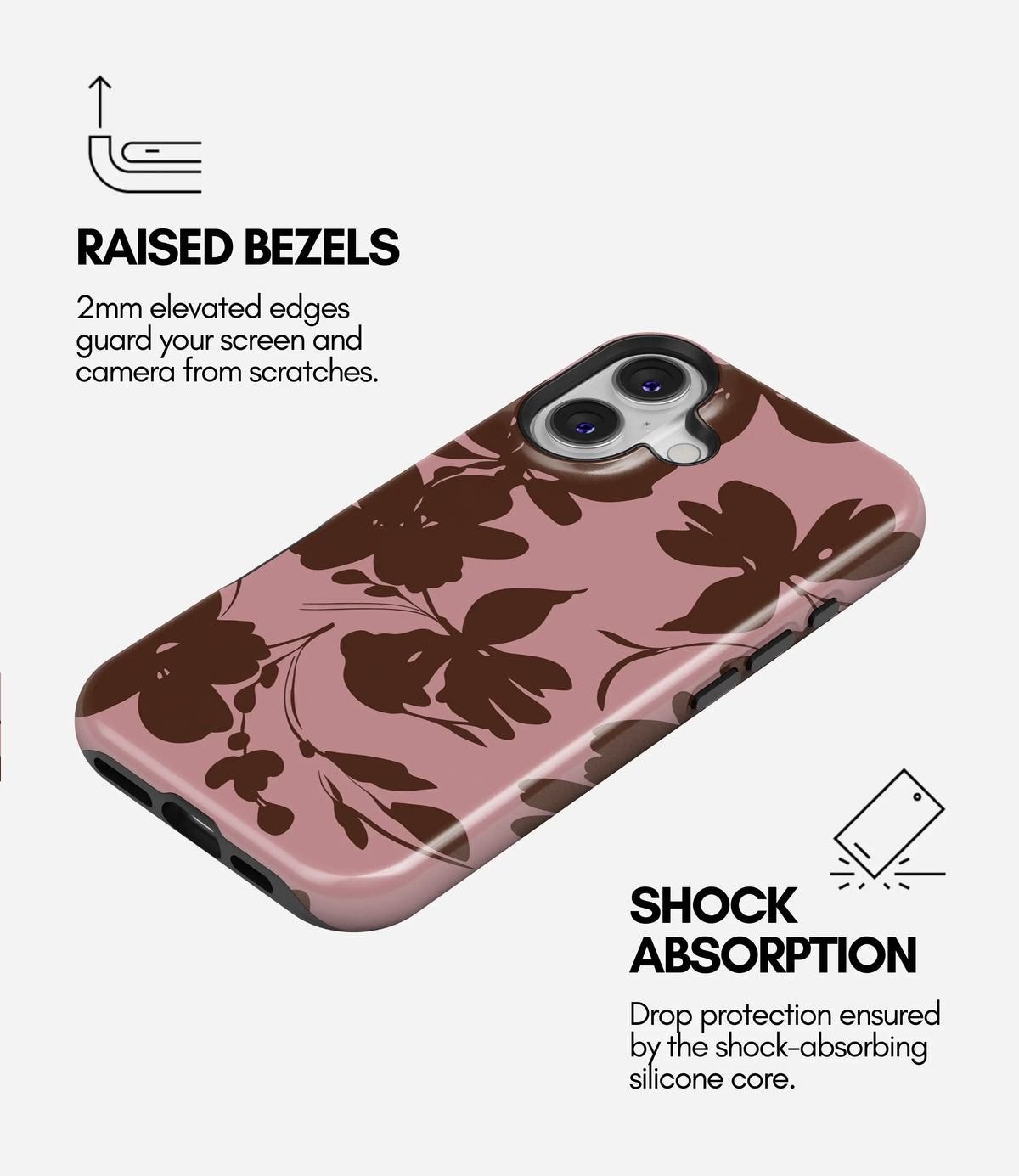 Cocoa Petal Premium Tough Shining Phone Case (Double Layer) Available For All iPhone Models