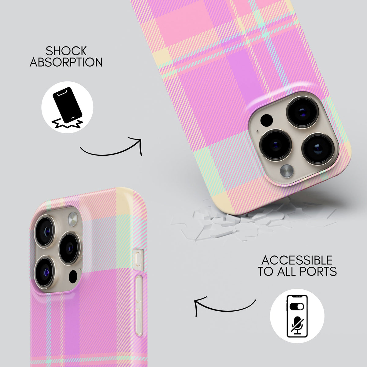 Bubblegum Premium Tough Shining Phone Case (Double Layer) Available For All iPhone Models