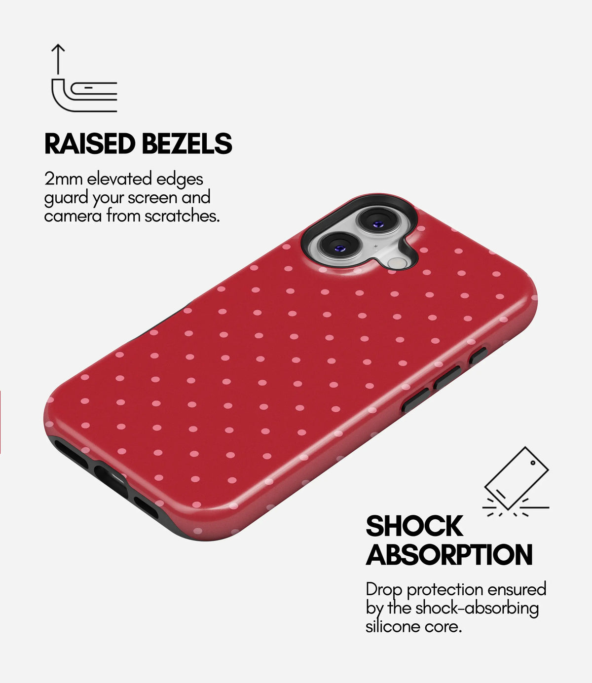 Berry Dots Premium Tough Shining Phone Case (Double Layer) Available For All iPhone Models
