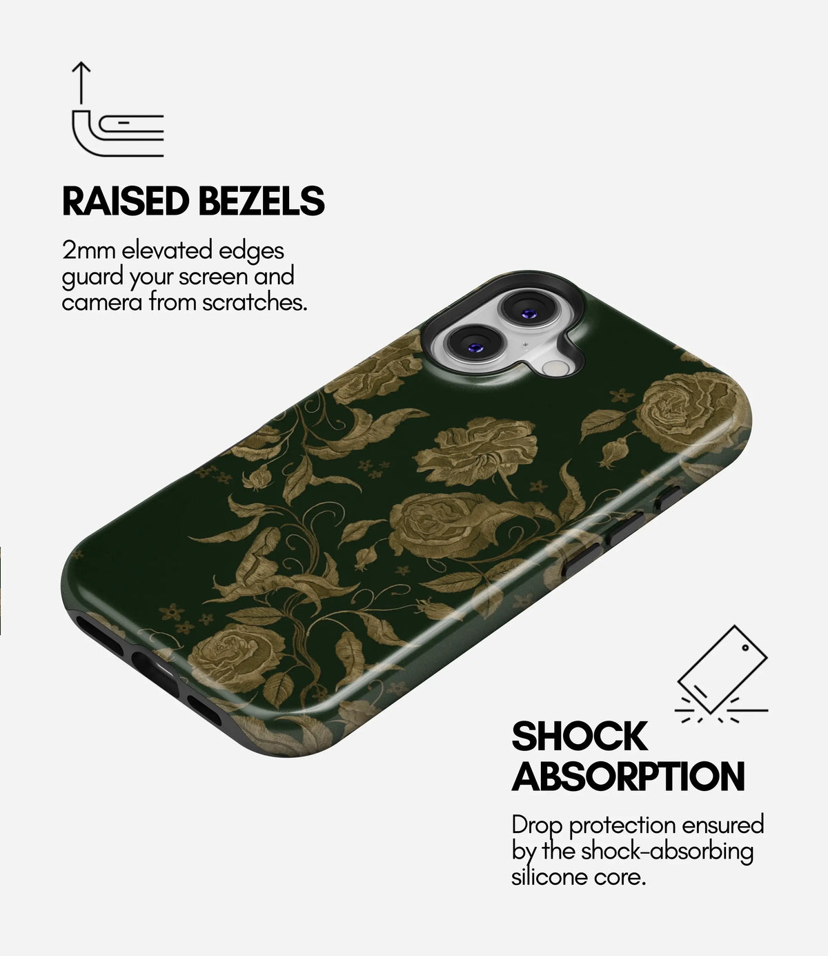 Antique Bloom Premium Tough Shining Phone Case (Double Layer) Available For All iPhone Models