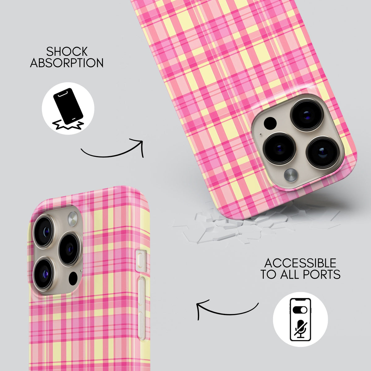 Butter Premium Tough Shining Phone Case (Double Layer) Available For All iPhone Models