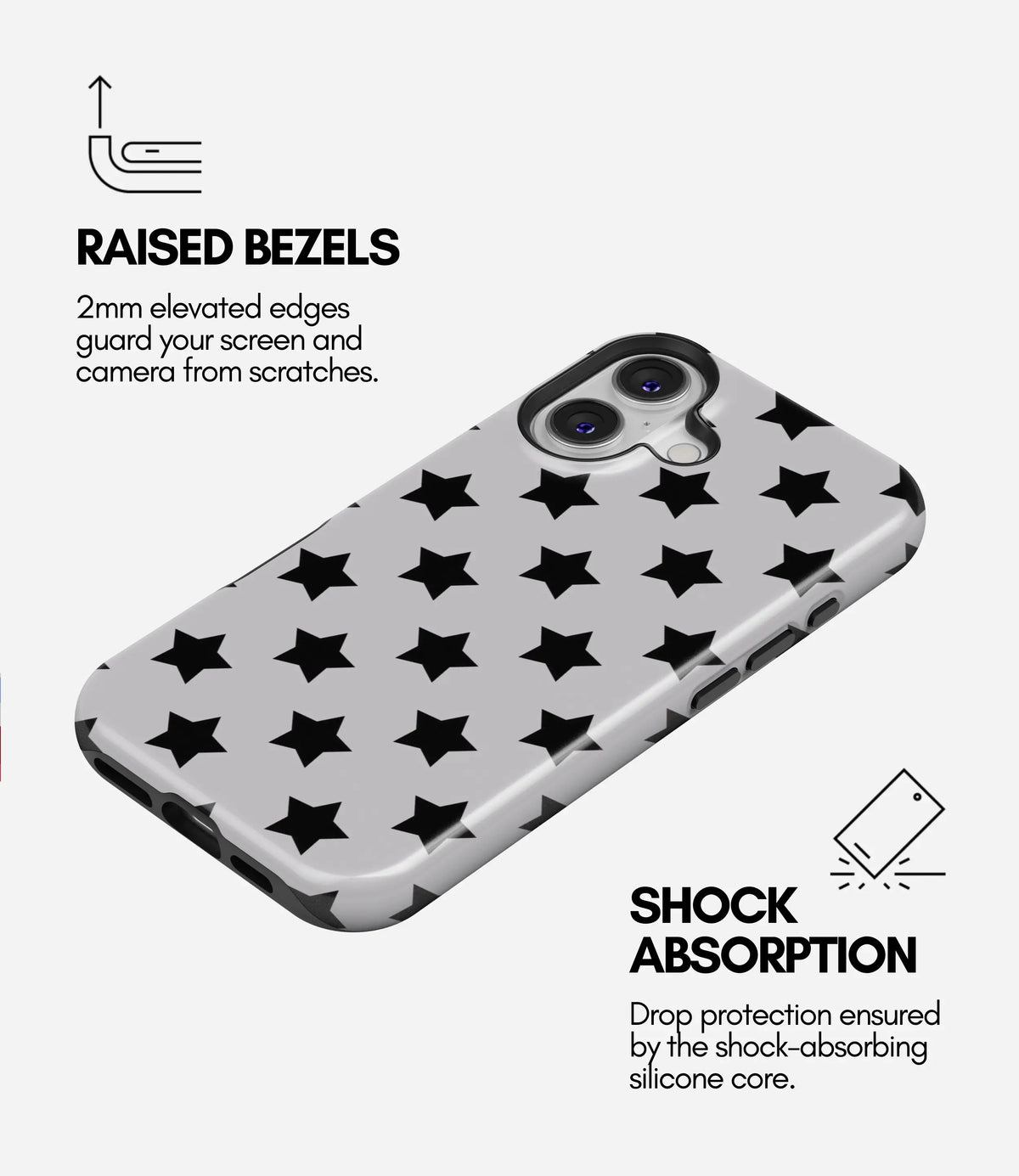 Midnight Star Premium Tough Shining Phone Case (Double Layer) Available For All iPhone Models