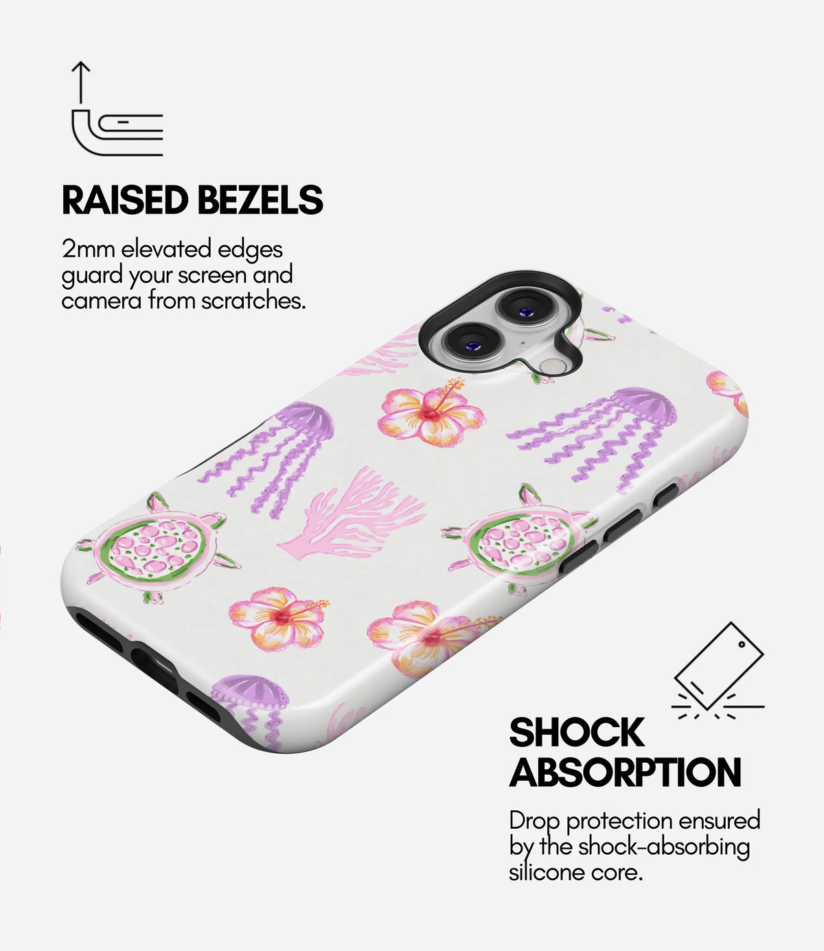 Tropical Drift Premium Tough Shining Phone Case (Double Layer) Available For All iPhone Models
