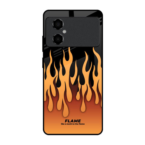 Fire Flame Glossy Case for Poco M4 5G