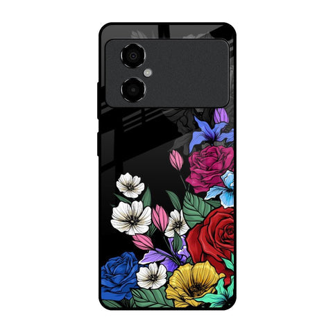 Rose Flower Bunch Art Glossy Case for Poco M4 5G