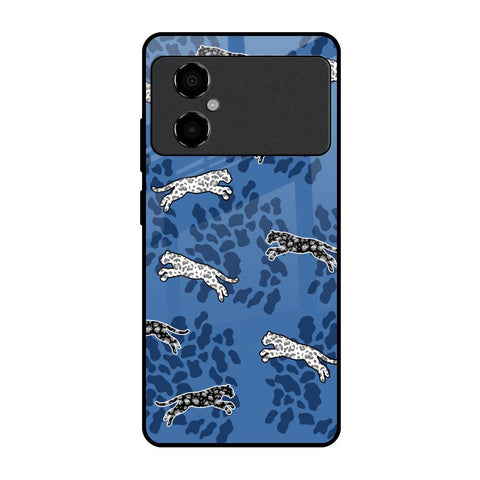 Blue Cheetah Glossy Case for Poco M4 5G