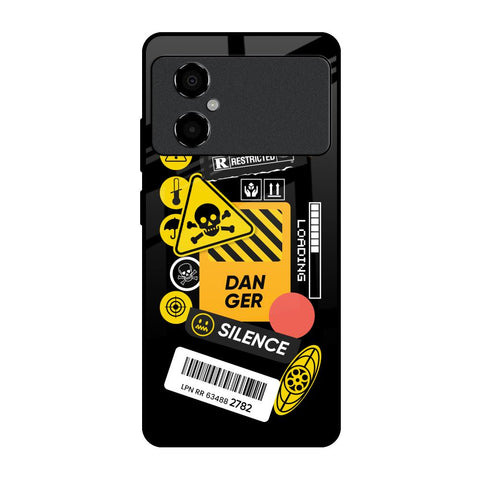 Danger Signs Glossy Case for Poco M4 5G