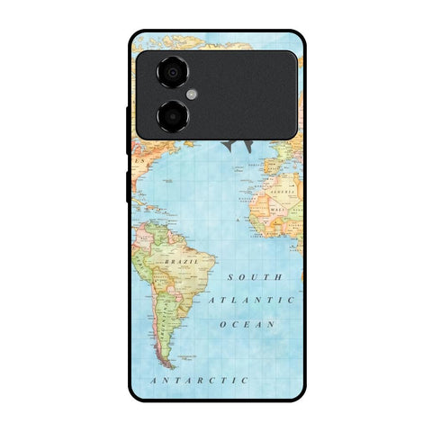Travel Map Glossy Case for Poco M4 5G