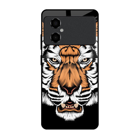 Angry Tiger Glossy Case For Poco M4 5G