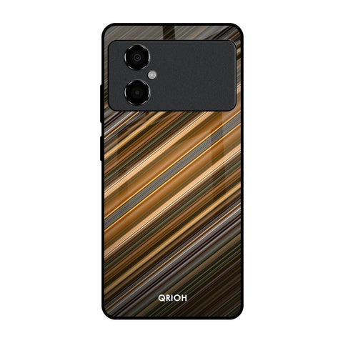 Diagonal Slash Pattern Glossy Case for Poco M4 5G
