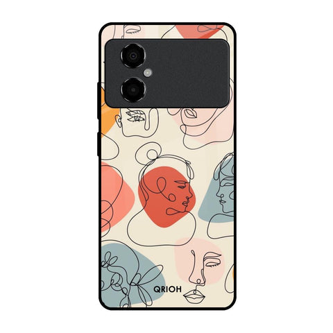 Abstract Faces Glossy Case for Poco M4 5G