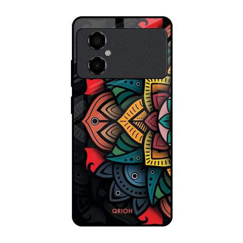 Retro Gorgeous Flower Glossy Case for Poco M4 5G