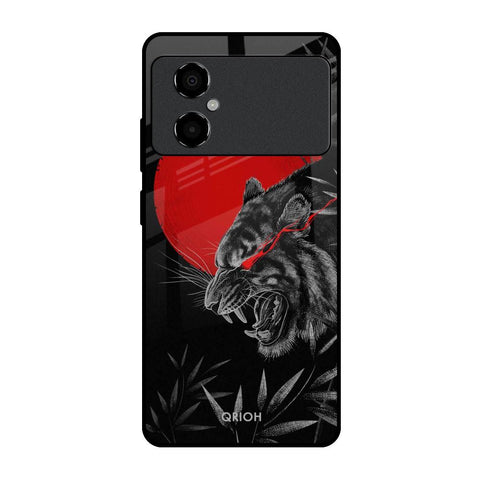 Red Moon Tiger Glossy Case for Poco M4 5G