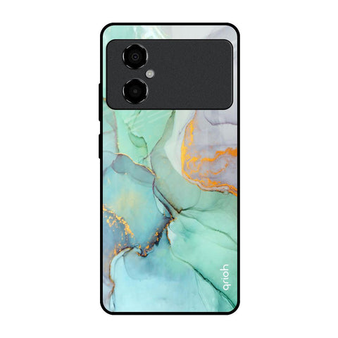 Green Marble Glossy Case for Poco M4 5G