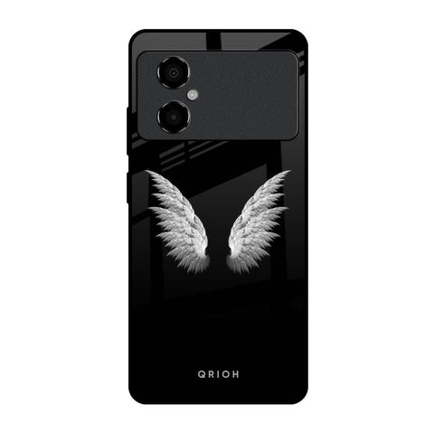 White Angel Wings Glossy Case for Poco M4 5G