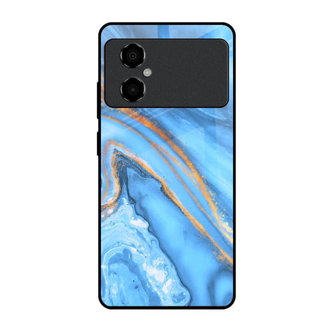 Vibrant Blue Marble Glossy Case for Poco M4 5G