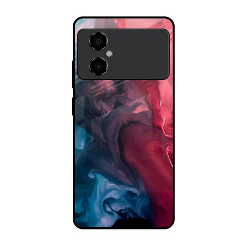 Blue & Red Smoke Glossy Case for Poco M4 5G