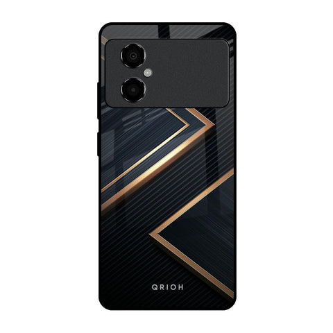 Sleek Golden & Navy Glossy Case for Poco M4 5G