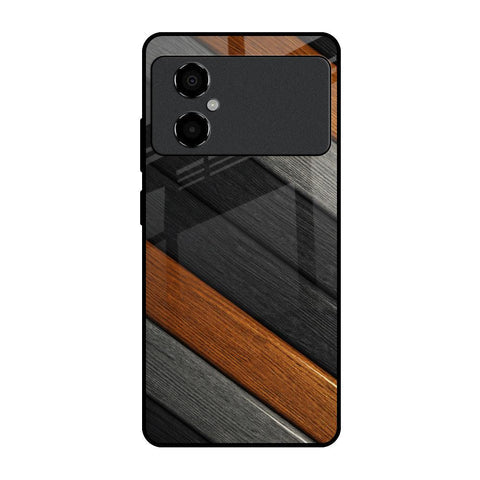 Tri Color Wood Glossy Case for Poco M4 5G