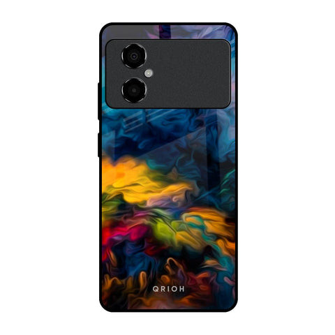 Multicolor Oil Painting Glossy Case for Poco M4 5G