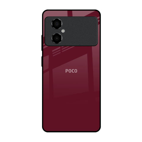 Classic Burgundy Glossy Case for Poco M4 5G
