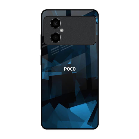 Polygonal Blue Box Glossy Case For Poco M4 5G