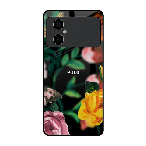 Flowers & Butterfly Glossy Case for Poco M4 5G