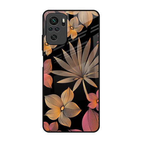 Lines Pattern Flowers Glossy Case for Redmi Note 11 SE