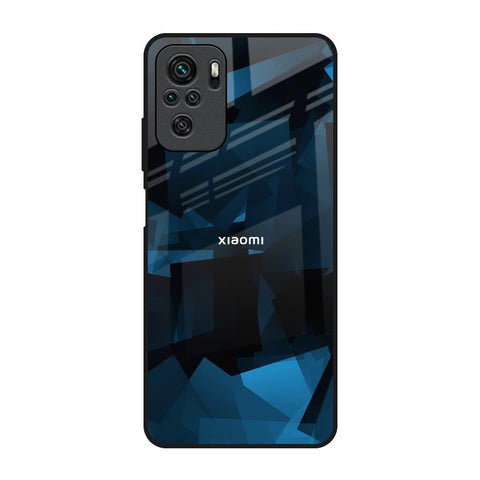 Polygonal Blue Box Glossy Case For Redmi Note 11 SE