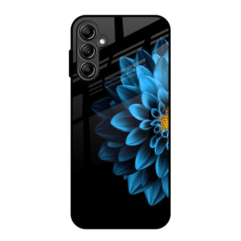 Half Blue Flower Glossy Case for Samsung Galaxy A14 5G