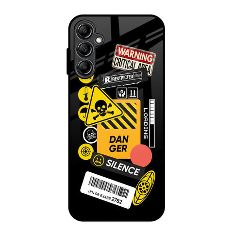 Danger Signs Glossy Case for Samsung Galaxy A14 5G