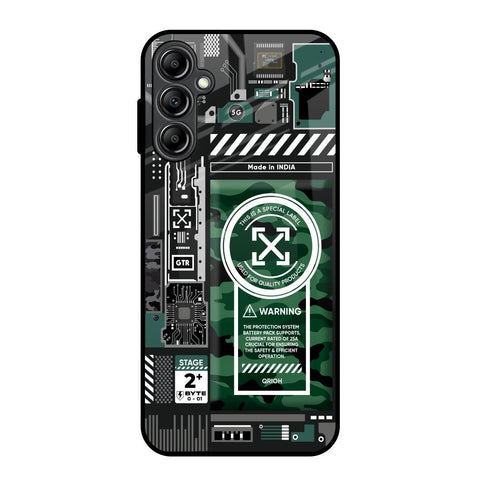 Green Camo Circuit Glossy Case for Samsung Galaxy A14 5G