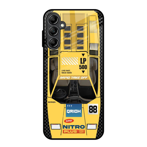 Yellow Racing Car Glossy Case for Samsung Galaxy A14 5G