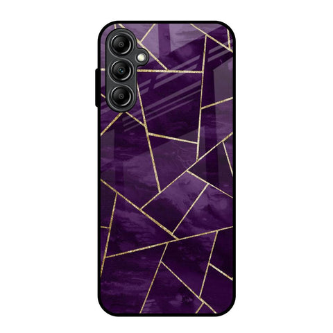 Geometric Purple Glossy Case For Samsung Galaxy A14 5G