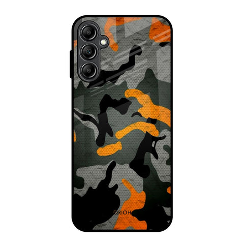 Camouflage Orange Glossy Case For Samsung Galaxy A14 5G