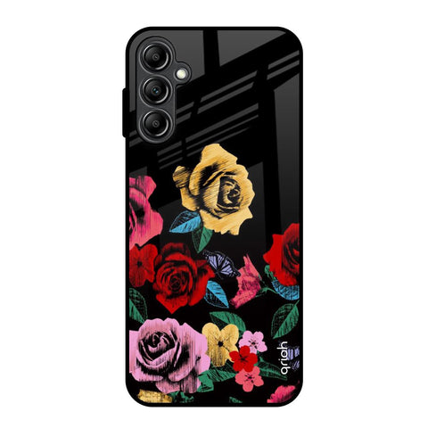 Floral Decorative Glossy Case For Samsung Galaxy A14 5G