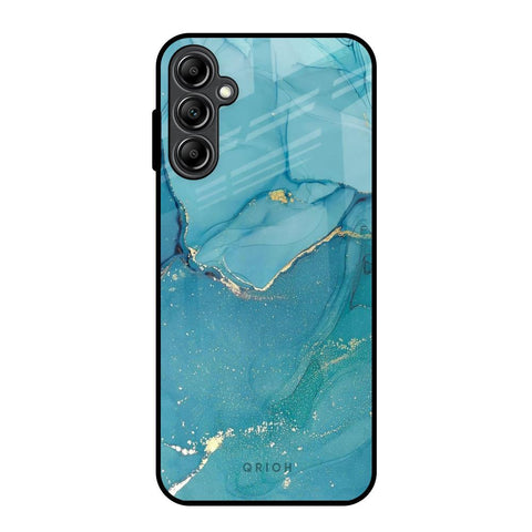 Blue Golden Glitter Glossy Case for Samsung Galaxy A14 5G