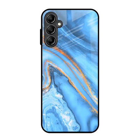 Vibrant Blue Marble Glossy Case for Samsung Galaxy A14 5G