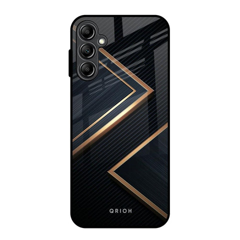 Sleek Golden & Navy Glossy Case for Samsung Galaxy A14 5G