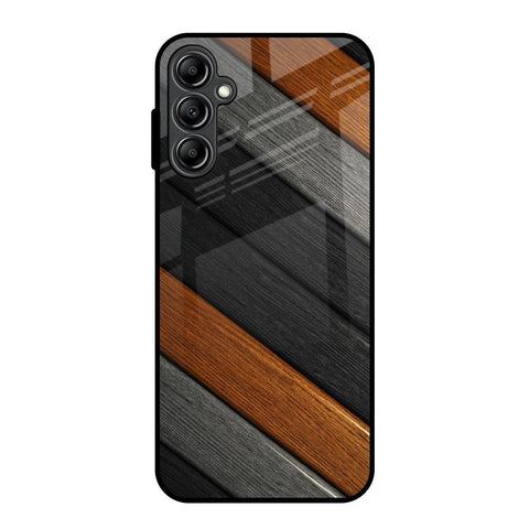 Tri Color Wood Glossy Case for Samsung Galaxy A14 5G