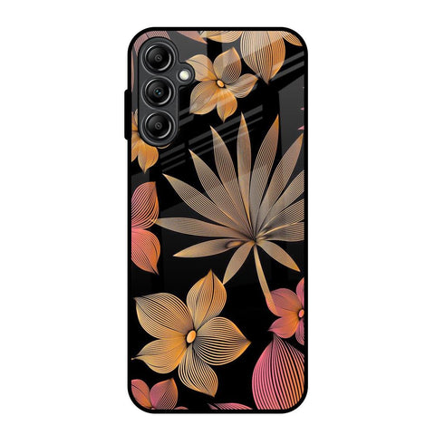Lines Pattern Flowers Glossy Case for Samsung Galaxy A14 5G